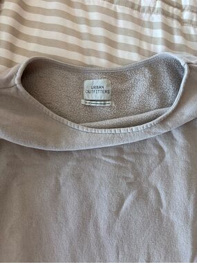 Urban Outfitters Soft Pullover Sweatshirt in Light Taupe